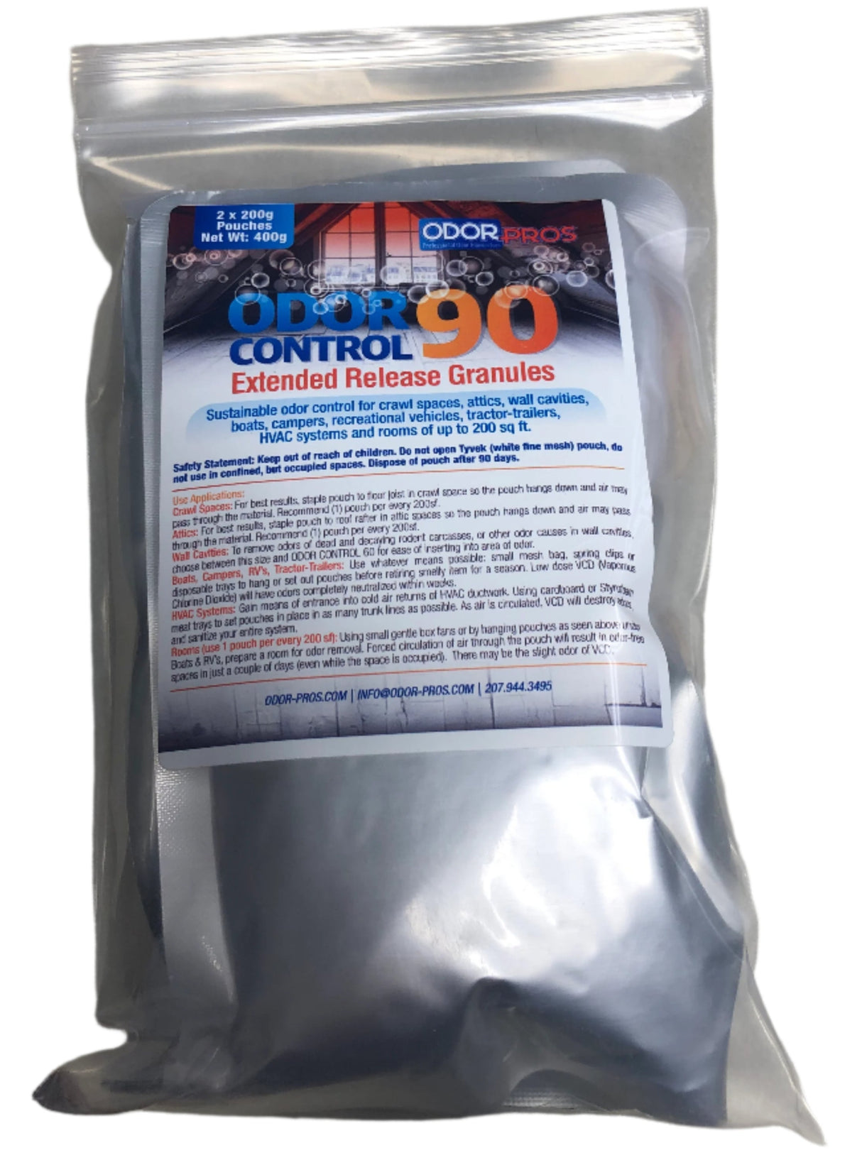 OdorPros Odor Control 90 - 200g Pouch (2/pack)