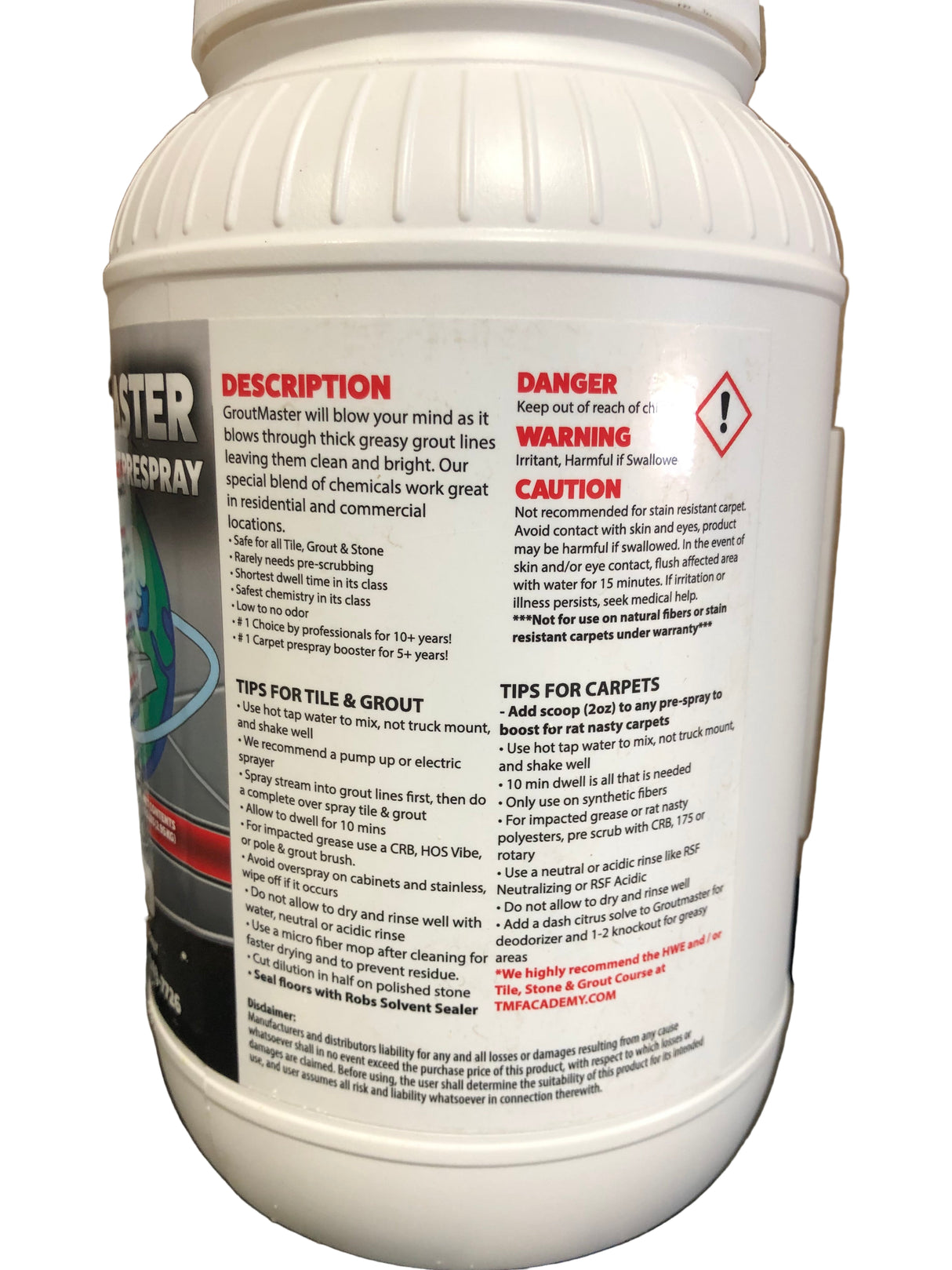 GroutMaster - 1 Gallon Jar