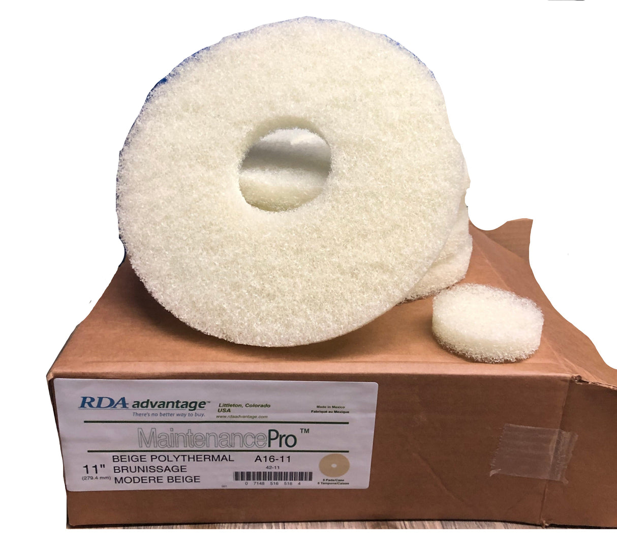 FiberPro 11" Beige Carpet Maintenance Pads 5/BX