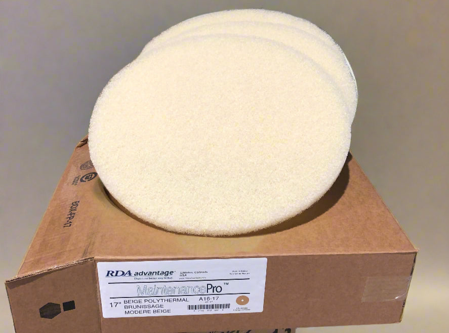 FiberPro 17" Beige Carpet Maintenance Pads 5/BOX