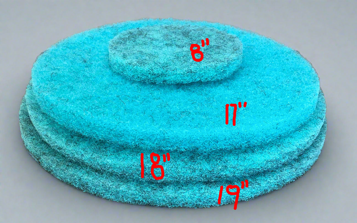 FiberPro 8" Aqua Carpet Maintenance Pads - 15/Box