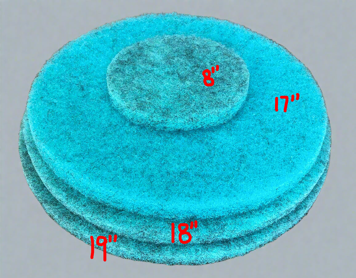 FiberPro 8" Aqua Carpet Maintenance Pads - 15/Box