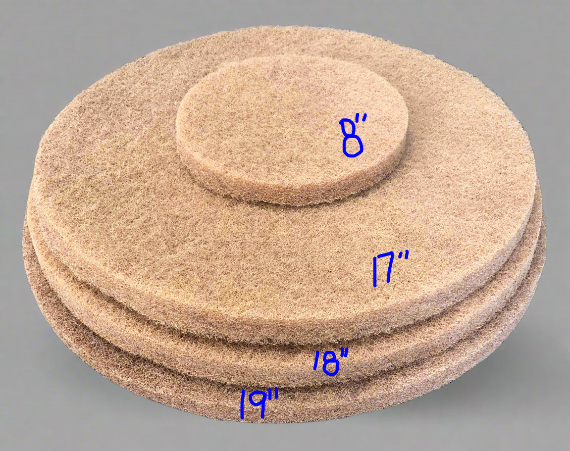 18" Tan Carpet Maintenance Pads 5/Box