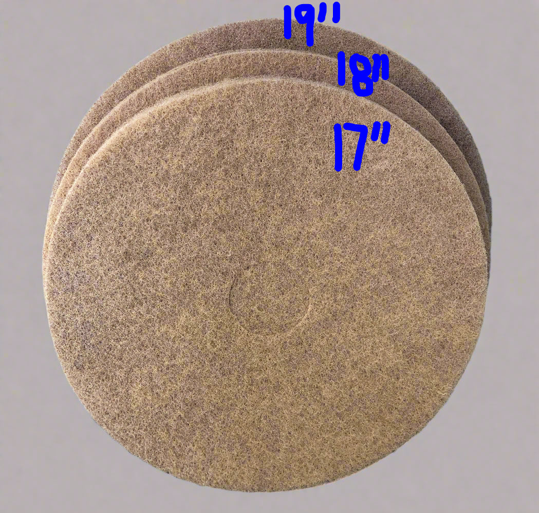 18" Tan Carpet Maintenance Pads 5/Box