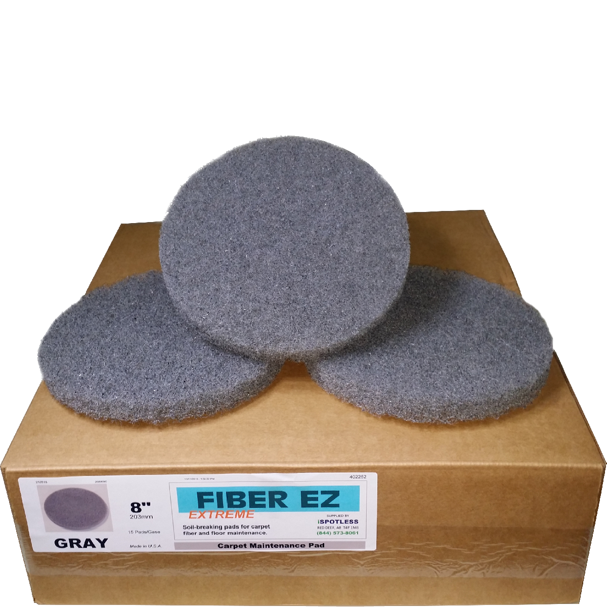 FiberPro 19" Gray Carpet Maintenance Pads