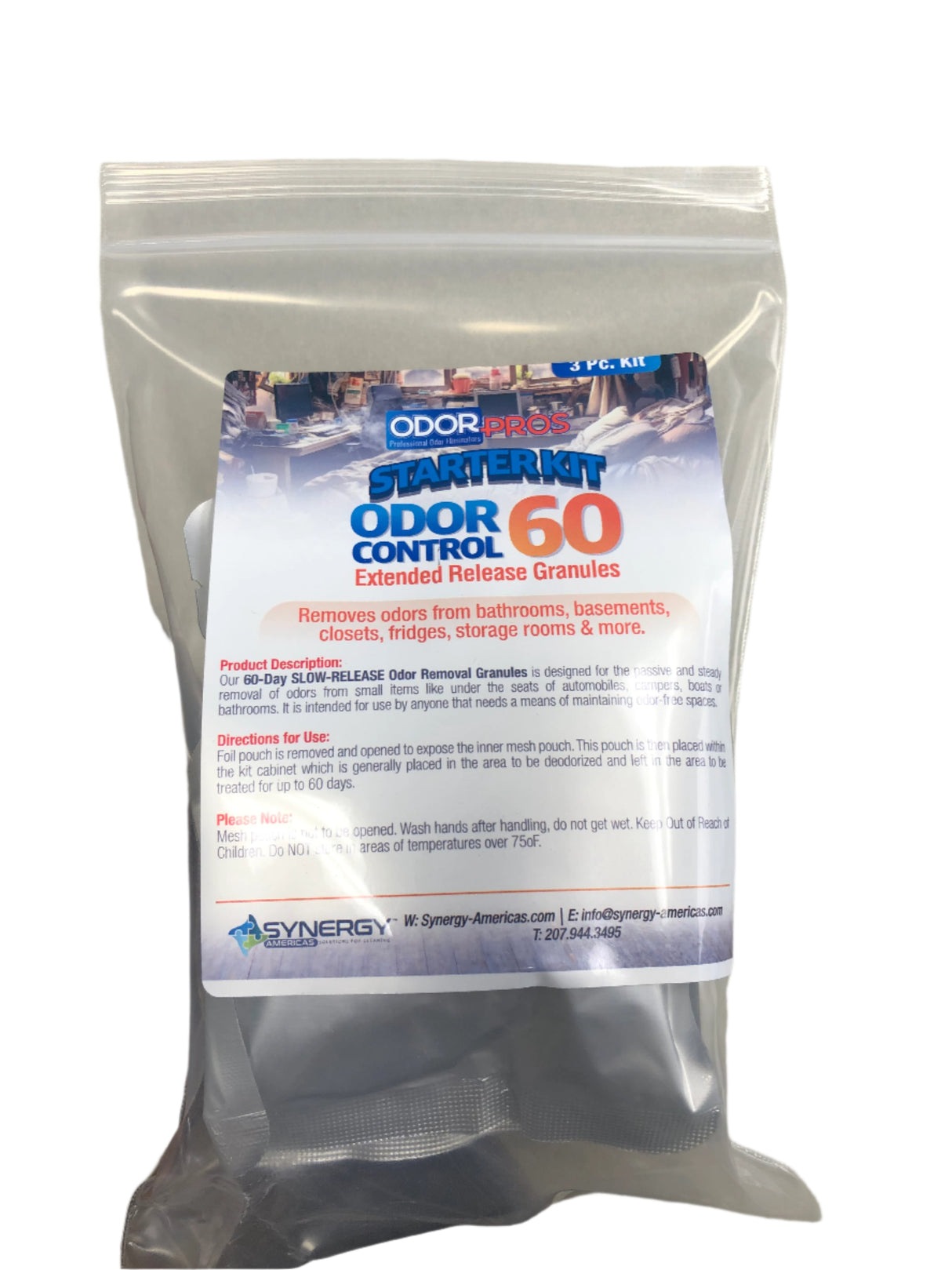Odor Pros: Starter Kit 60 Day extended release, 3 pc kit