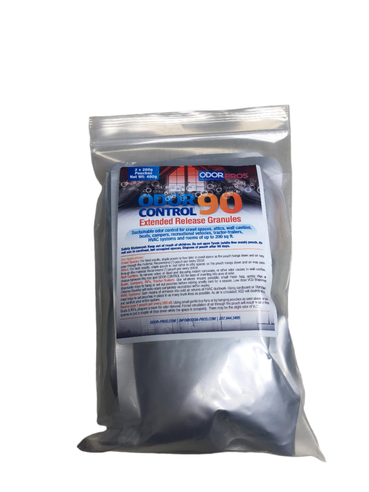 Odor control 90:Extended release granules