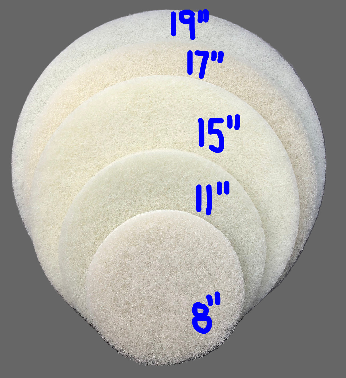 FiberPro 8" Beige Carpet Maintenance Pads