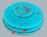 FiberPro PLUS 17" Aqua Carpet Maintenance Pads 5/box
